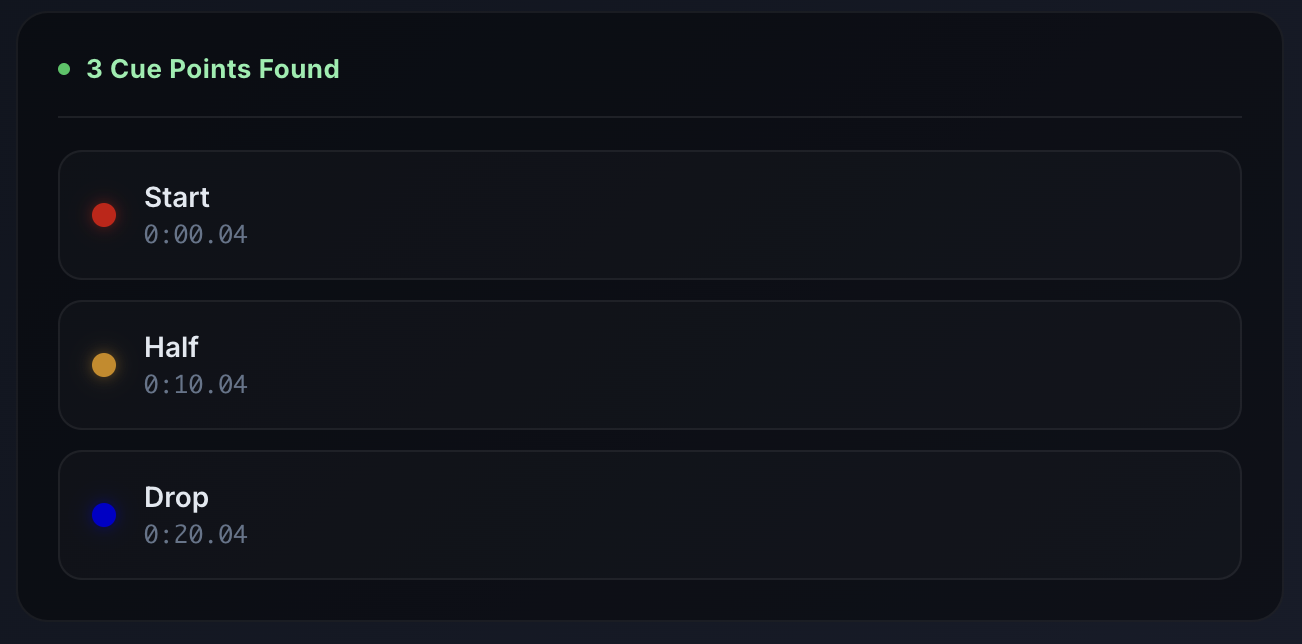 Auto cue points for Intro tracks